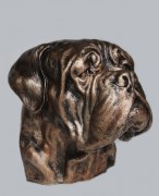 Urn Bordeaux dog groot goud zwart 800